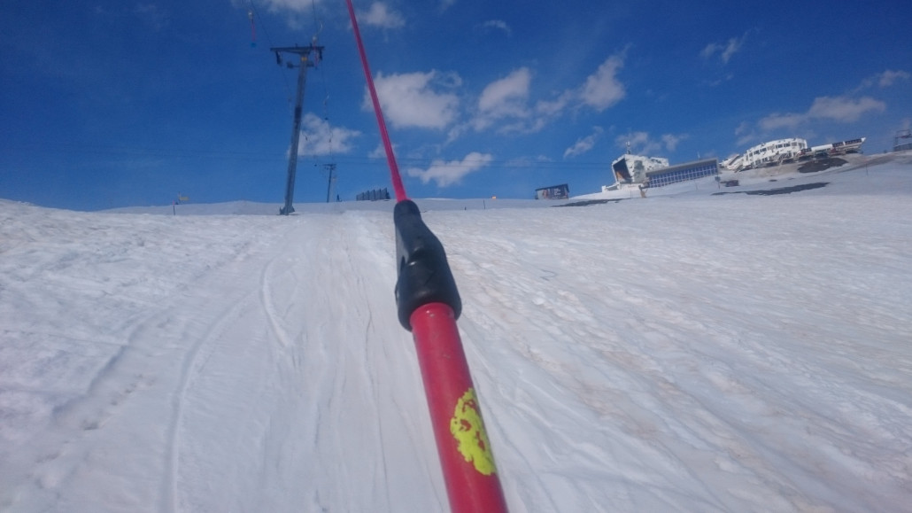 Meine letzte Bergfahrt mache ich heute mit dem Tellerlift auf dem Crap - meine erste Fahrt diese Saison ;-)