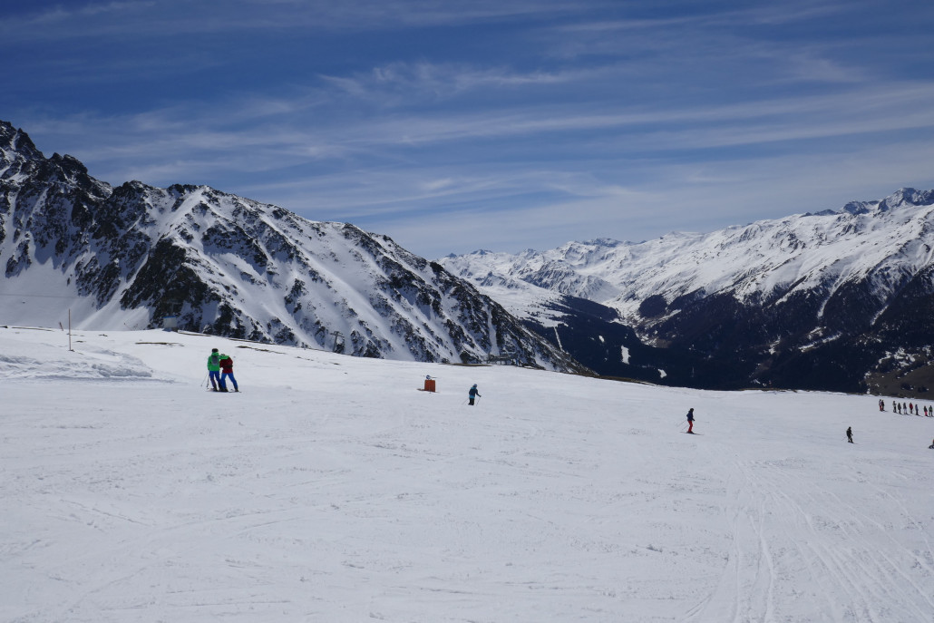 Pisten oben an der Zirmbahn