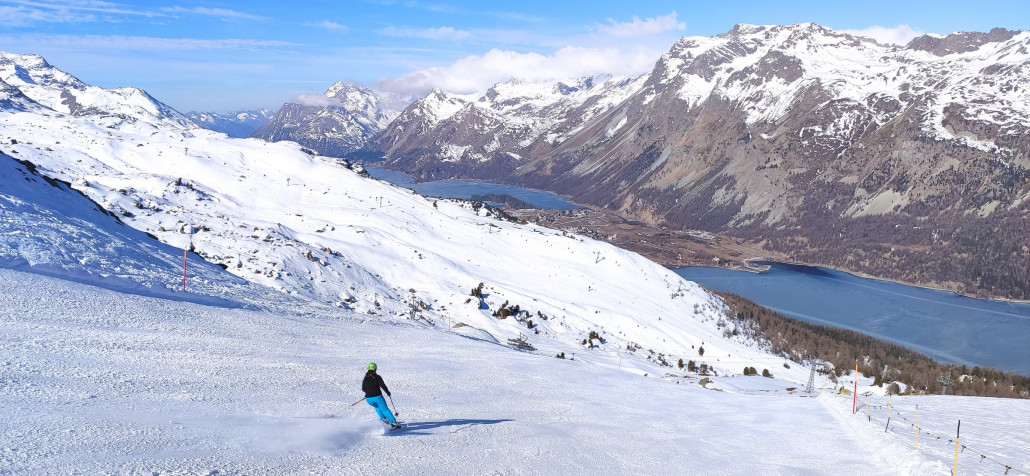 Piste 9, mit See-Panorama