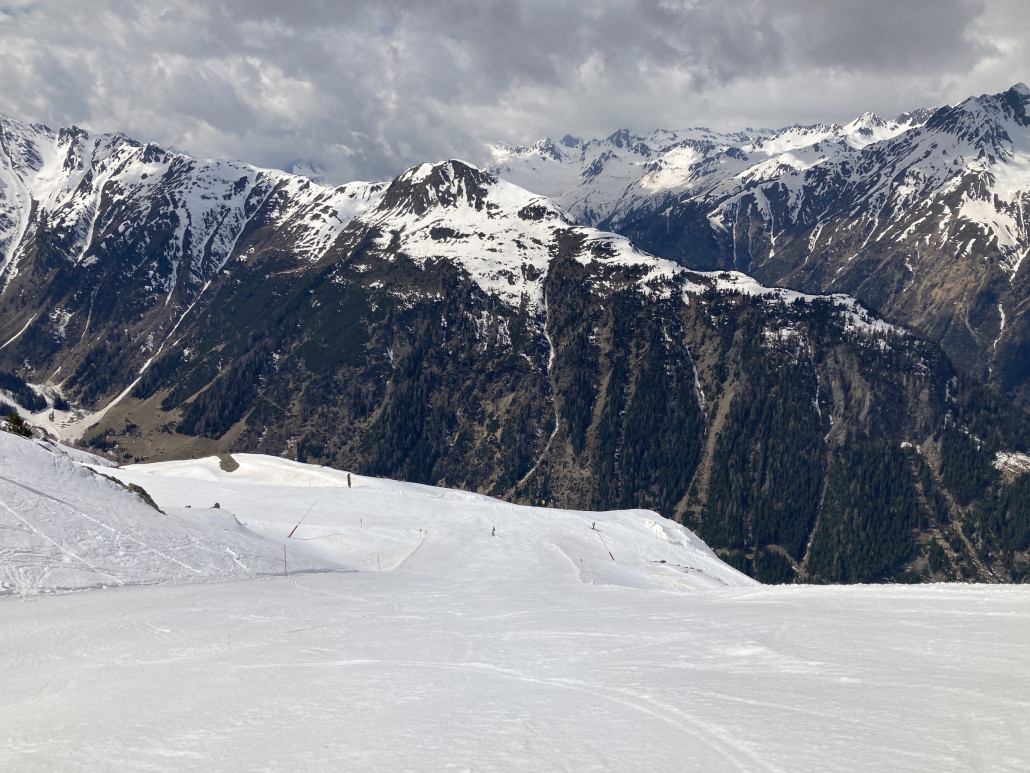 Ein "Geheimtipp": Die 5a vom Pardatschgrat herunter. Dementsprechend auch nach dem Mittag wenig zerfahren.