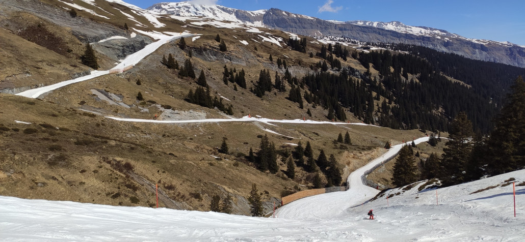 Piste 40 nach Plaun