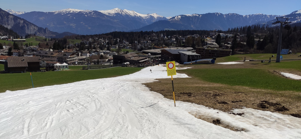 Die Piste ist so ziemlich am Ende