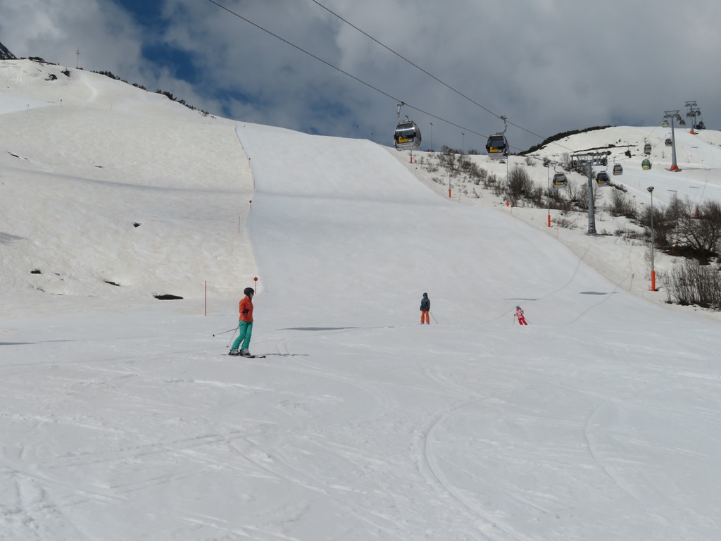 Piste 2, hier noch gut, aber später zerwühlt