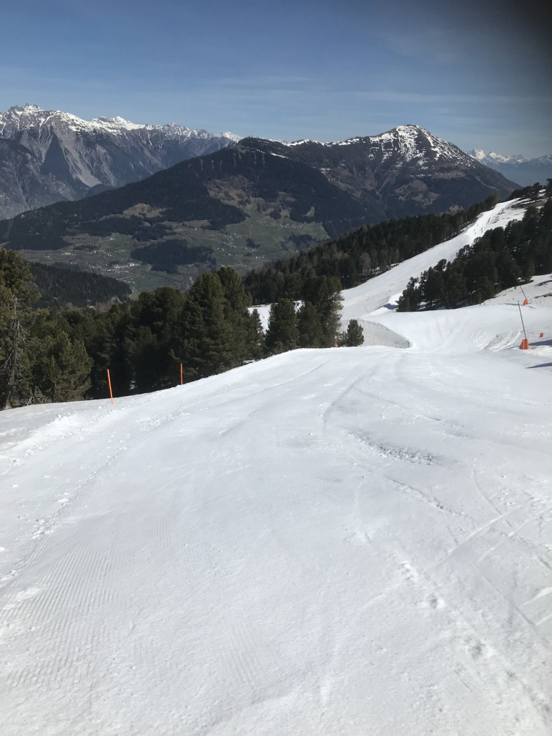 Nordhänge Fiss, sehr schlechte Präperierung