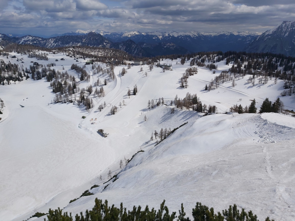 Schneider Ost, die steilsten Hänge für heute.