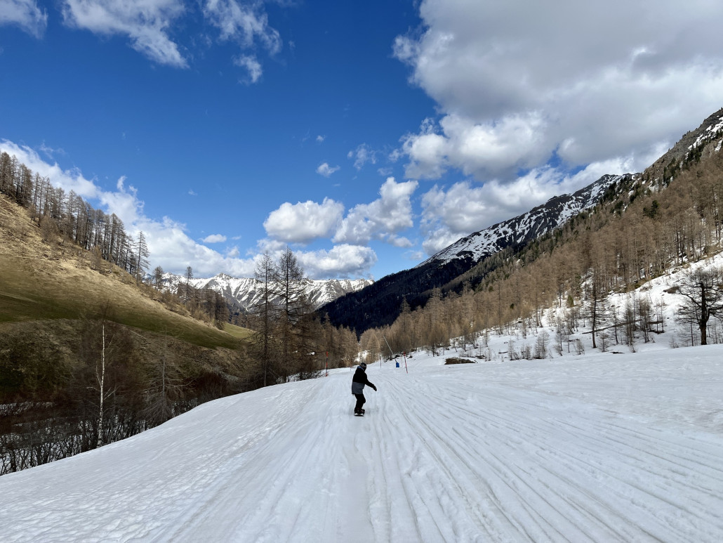 unterer Teil noch ausreichend Schnee