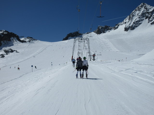 2-SL Daunferner I, rechts daneben der 2-SL Daunferner II, links die Daunfernerabfahrt, rechts der Daunenhang