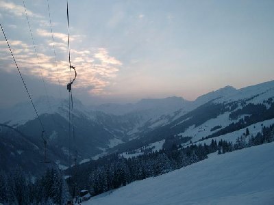 Blick in den Talshluss am Abend