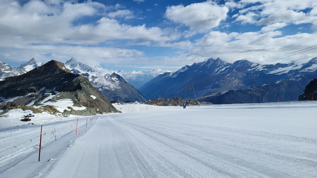Die Piste sah um 14 Uhr noch genauso aus ;)