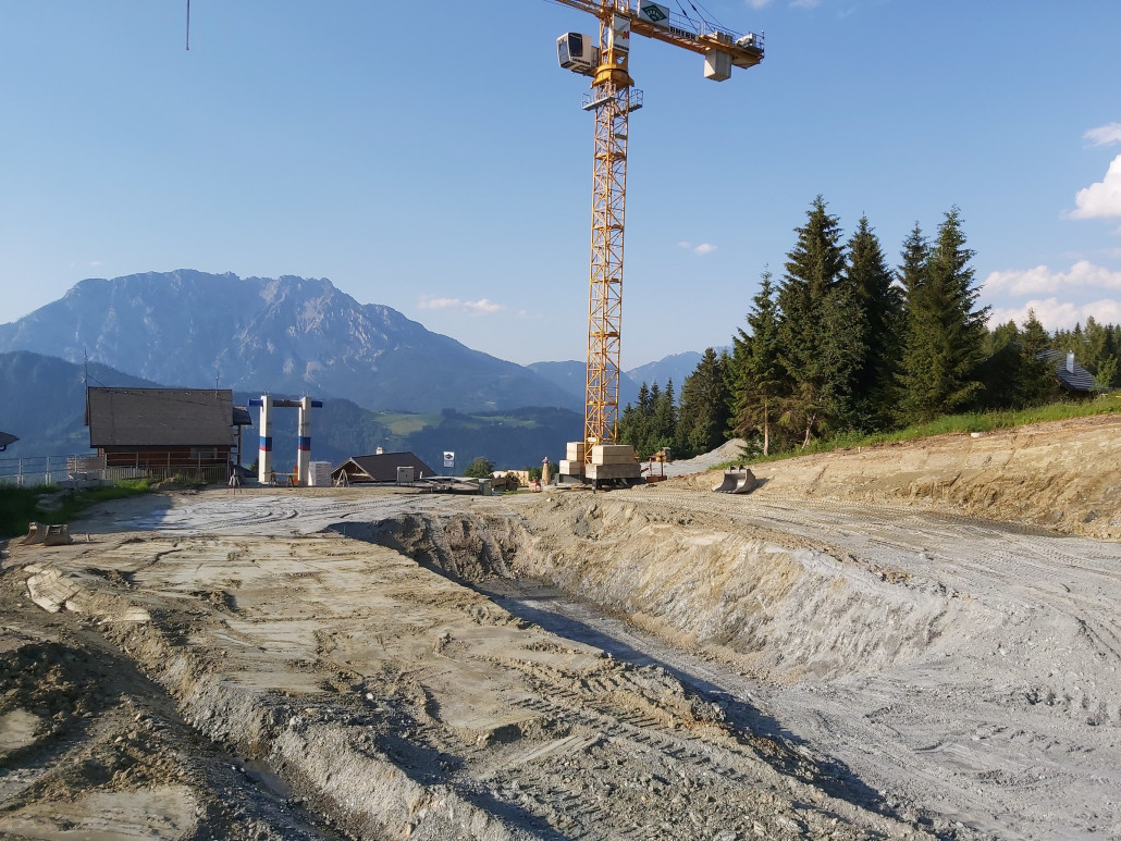 Die neue Talstation ist etwas weiter dahinter als die alte.