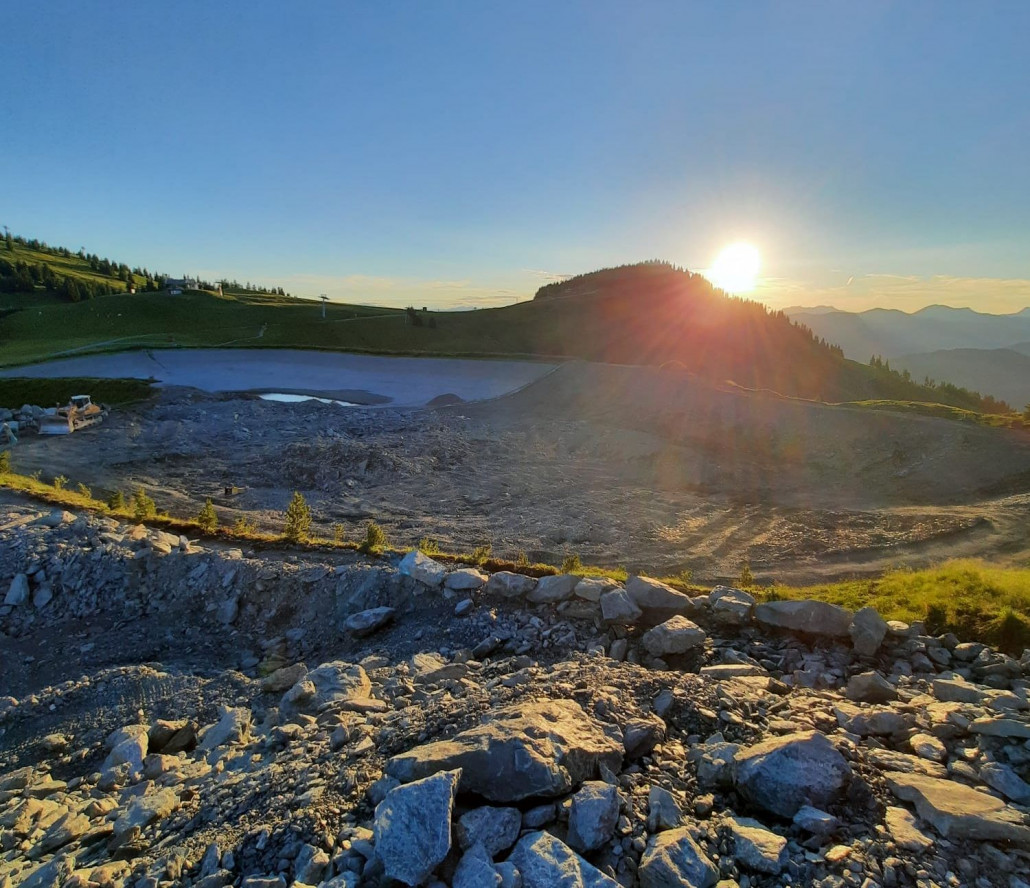 Baustelle Speicherteicherweiterung Tanzboden, BB Wilder Kaiser