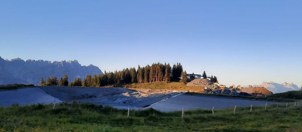 Baustelle Speicherteicherweiterung Tanzboden, BB Wilder Kaiser
