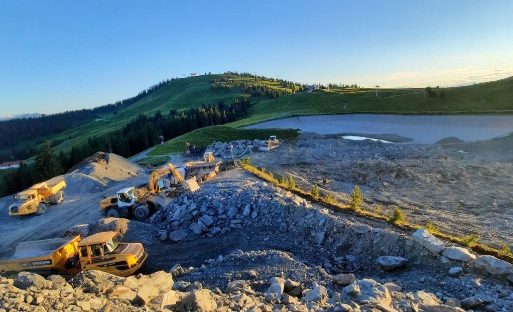 Baustelle Speicherteicherweiterung Tanzboden, BB Wilder Kaiser