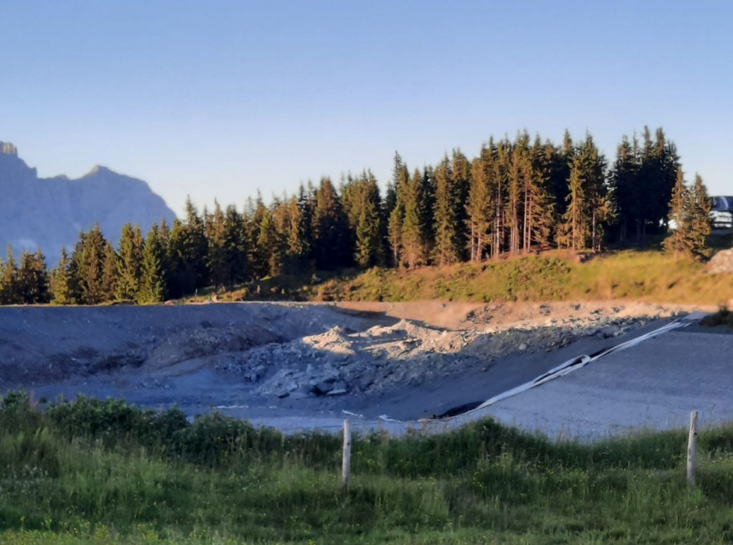 Baustelle Speicherteicherweiterung Tanzboden, BB Wilder Kaiser