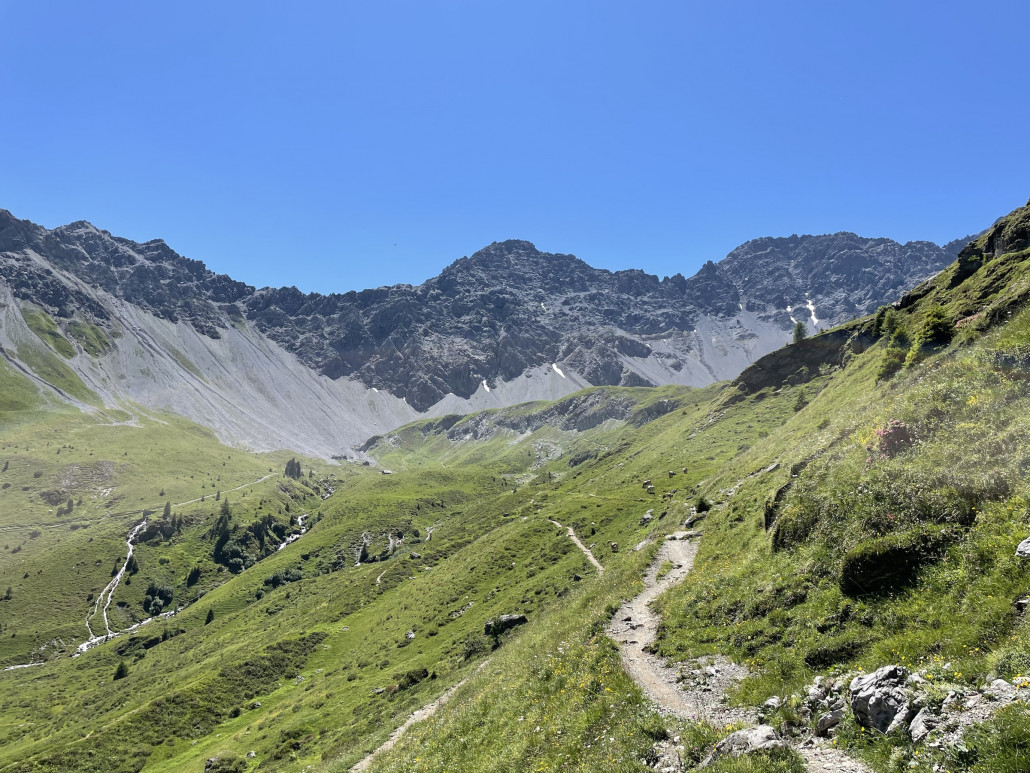 Trailverlauf oberhalb des Schwellisees