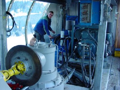 Der Antrieb des Leitner SL mit Betriebsmech. Andreas Peng