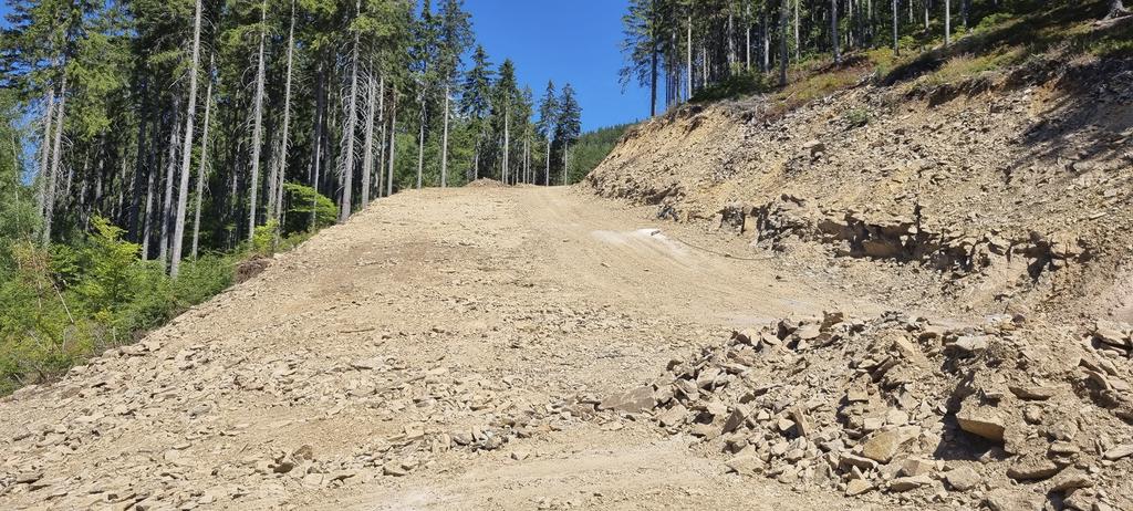 Die Stelle vor der letzten Kehre, welche mir im Winter zu schmal erschien, ist ebenfalls nochmal breiter geworden.
