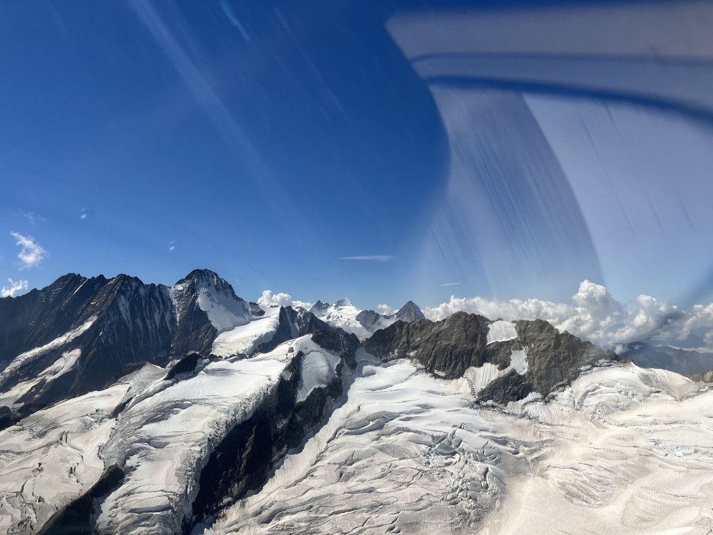 Schreckhorn, Jungfrau, Mönch, Eiger vlnr