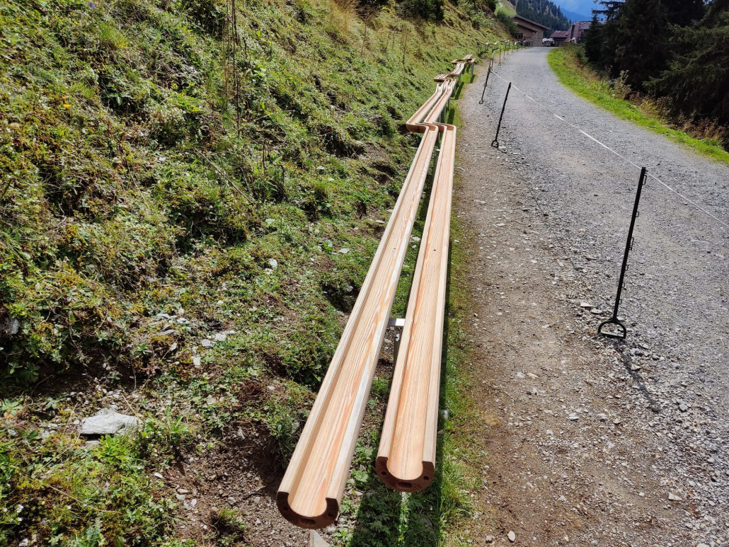 Zweiter Abschnitt, kann man die Kugel gegeneinander fahren lassen