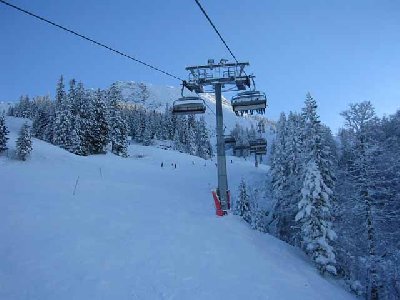 Blick aus der Iselerbahn auf den mittleren Teil des Damenhangs