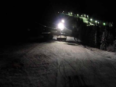 in der Iselerbahn beim Nachtskifahren