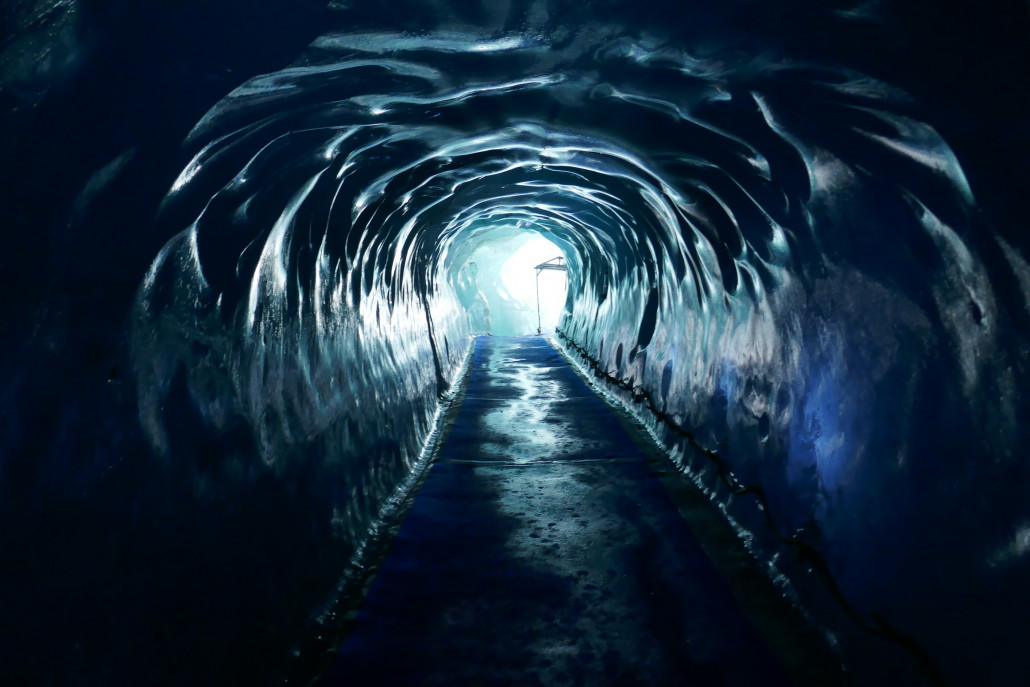 Beim Verlassen der Höhle.