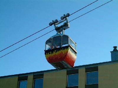 Bemalte Kabine der Bad Ragazer Bahn