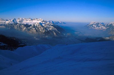 Herrliches Panorama im Bereich Laufböden