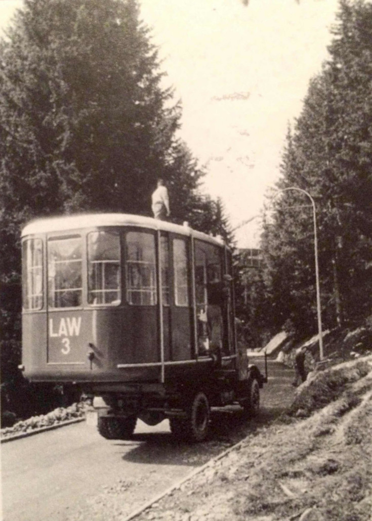 Kabine 3 huckepack unterwegs auf der Tomelistrasse