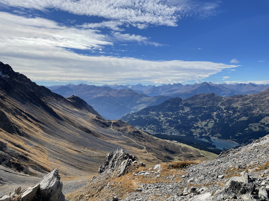 Ausblick von der Bergstation Weisshorn Speed