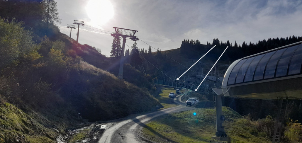 Piste Richtung Tanzboden Talstation