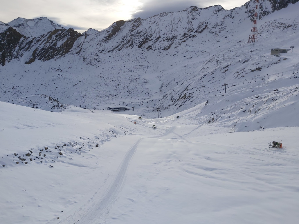 Runter Sonnenkar, da braucht es noch zwei, drei kalte Nächte. Ebenso am Kristall.