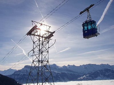 Nochmals mit Sonne Kondensstreiffen und Nebelmeer