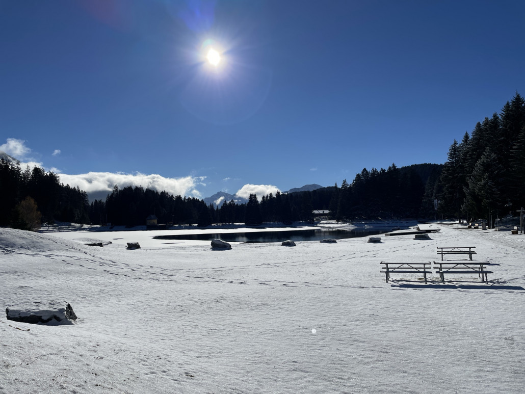 Im Sommer ist es hier jeweils sehr gut gefüllt - heute herrschte gähnende Leere.