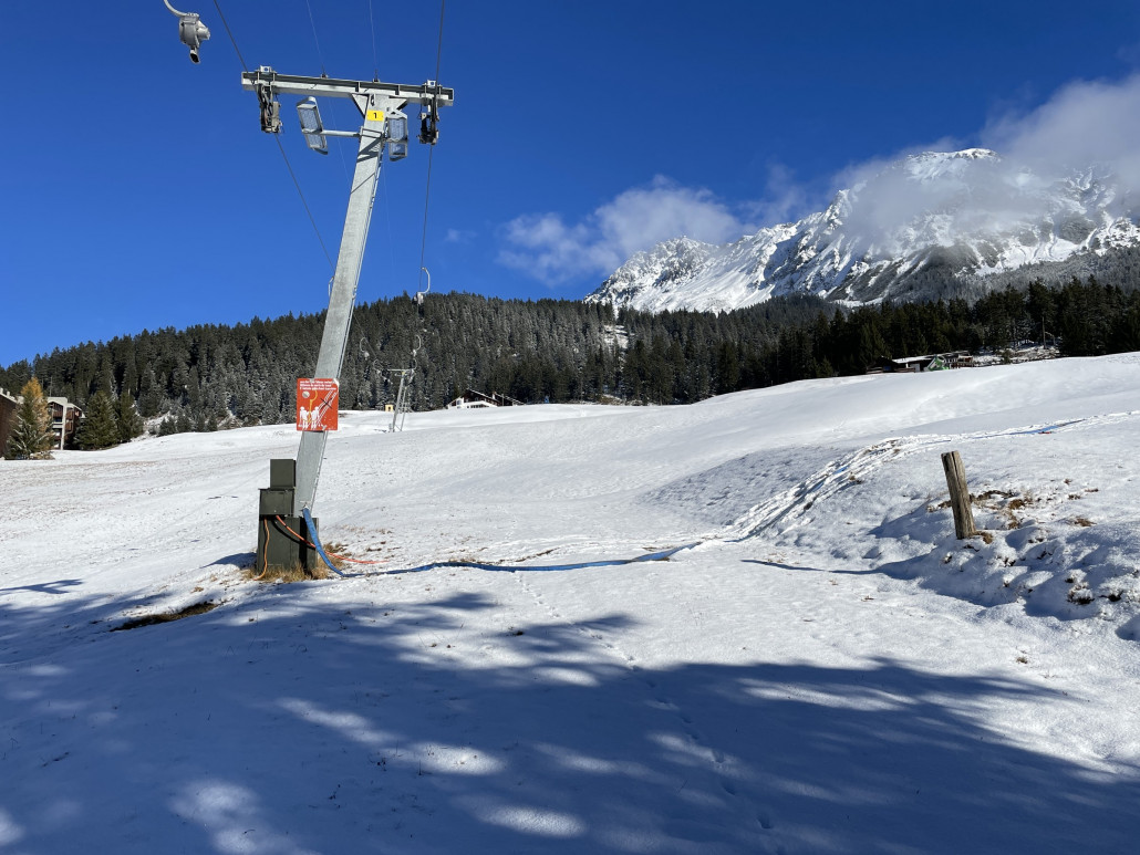 Schnee brauchts noch einigen, so zum Beispiel auch hier im Bereich Dieschen.