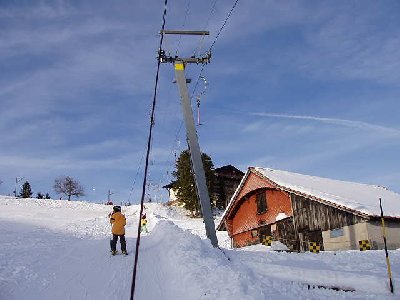 Nicht mal 200m lang der Skilift Stafel