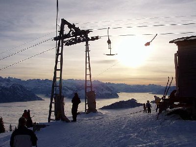 Bergstation Gratalplift. Hersteller Garaventa BJ 1964