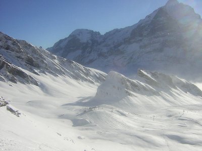 4KSB Schilt von der Skiroute aus gesehen