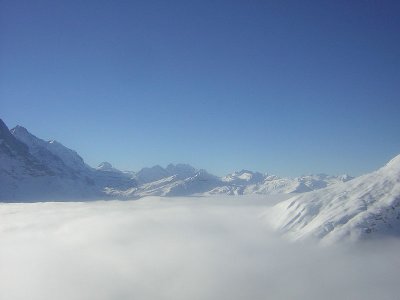 Blick rüber zum Männlichen und Kleine Scheidegg