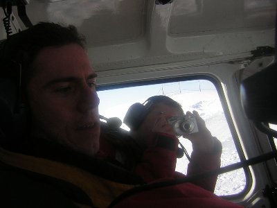 Downhill und BR403 im Hubschrauber