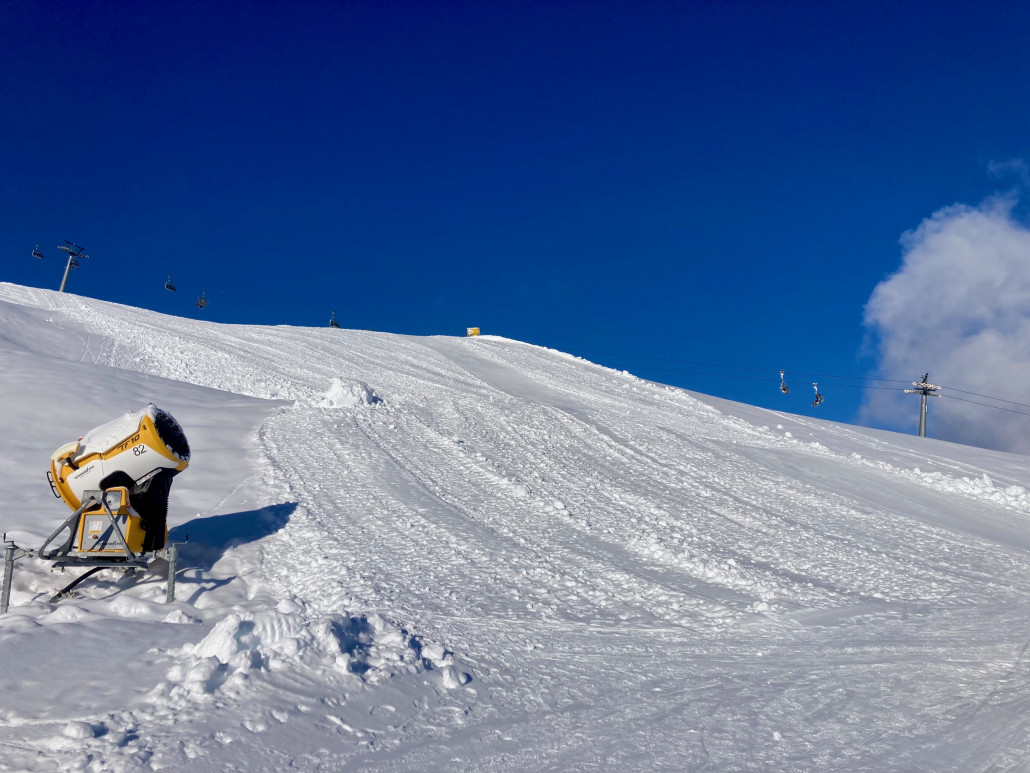Piste 9, Blick zurück