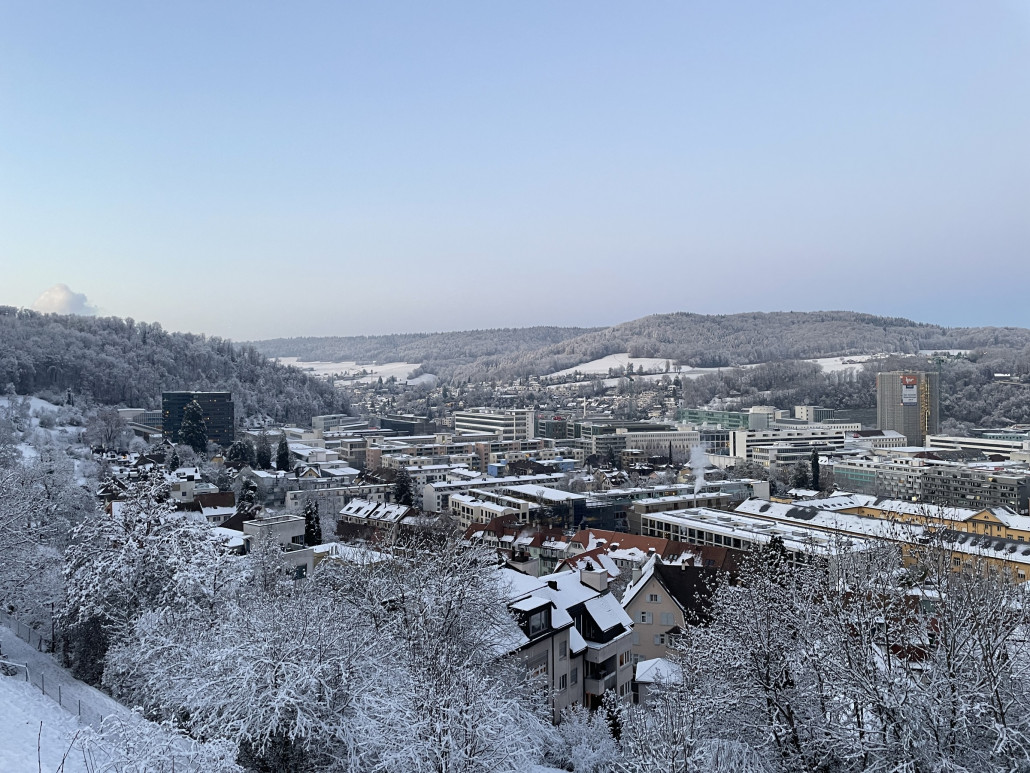 Blick ins ehemalige Industriequartier Badens. Hier wurde die ehemalige BBC gross, die in der ABB aufging. Mittlerweile hat es nur noch eine Halle, in welcher produziert wird. Der Rest ist Verwaltung, Ingeneering und Dienstleistung. <br />Baden hat etwa gleich viele Arbeitsplätze wie Einwohner, jeweils um die 20'000. Dieses Verhältnis ist beachtenswert. Die grössten Arbeitgeber und Steuerzahler der Stadt sind die ABB, General Electric (GE), Ansaldo und die Axpo (ein Schweizer Energieanbieter).