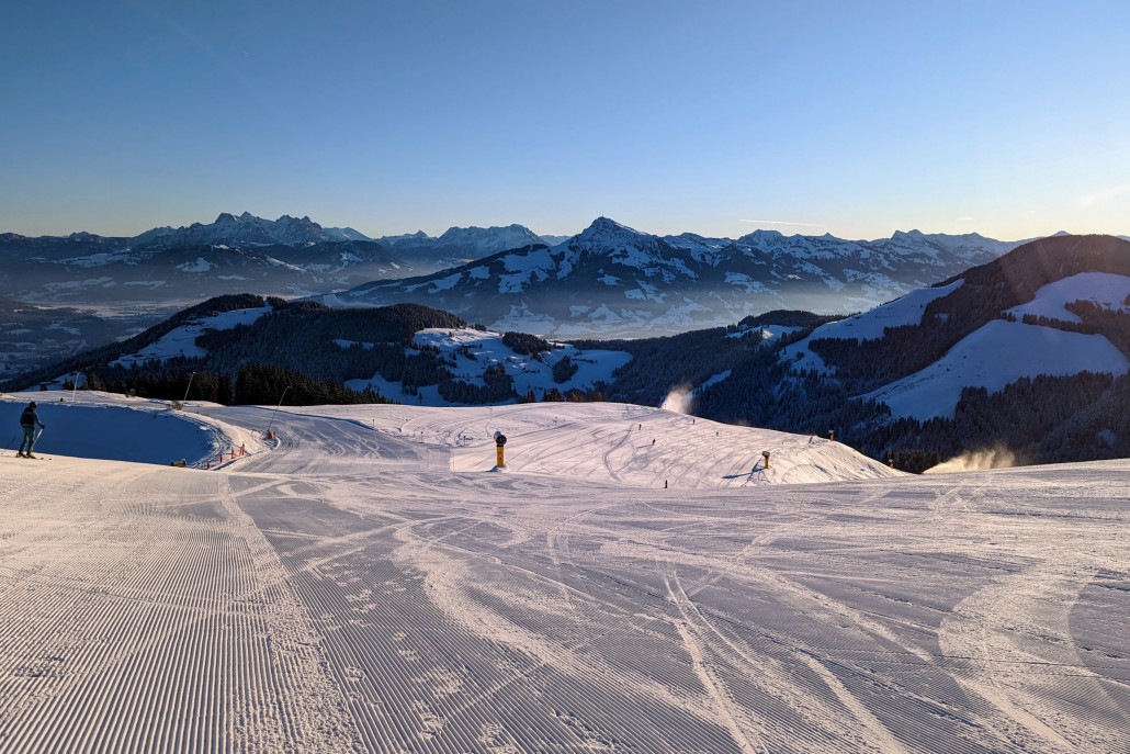 Oben am Hartkaiser, mit Blick Richtung Kitz-Ski.