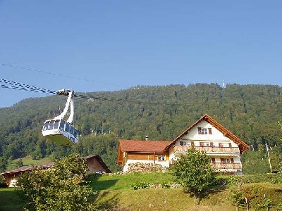 Rigi Luftseibahn vom Parkplatz aus