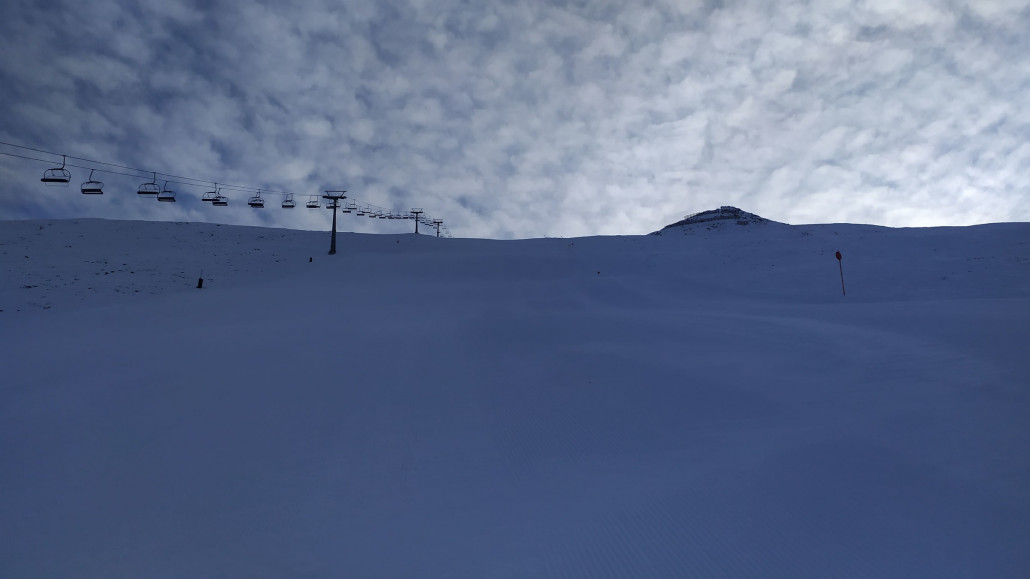 Die Sicht bei der Rossmoosbahn ist vormittags etwas schlechter, da dort weniger Licht einfällt.