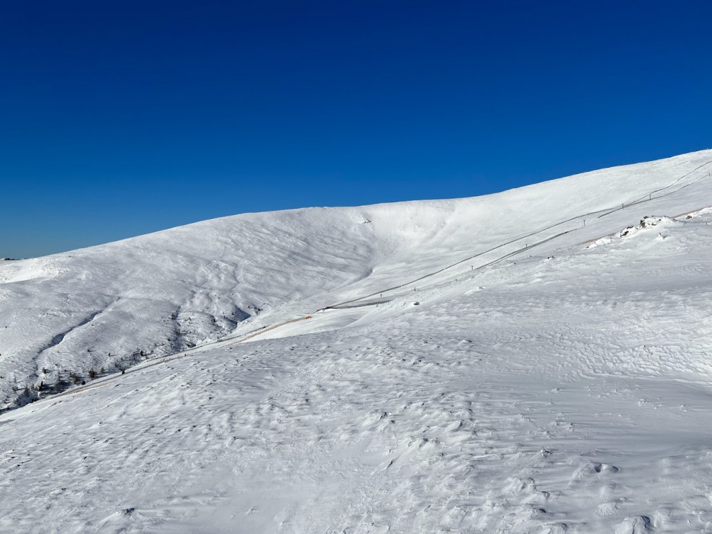 Der vergessene Schoß der Schneegöttin. Zinkenlift geschlossen. Schade, <br />Gott weiß, wann es wieder so viel Schnee gibt.