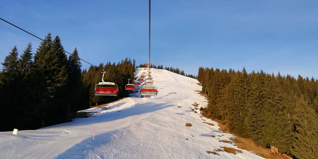 Weiherkopf ganz in der Früh noch hart und mit guten Kanten schön zu fahren