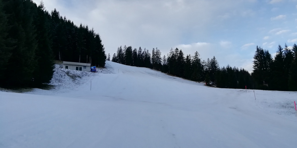 Das Problemstück in der Mitte, hier gab es später recht viel Dreck/Steine. Zudem war die Piste leider total unruhig