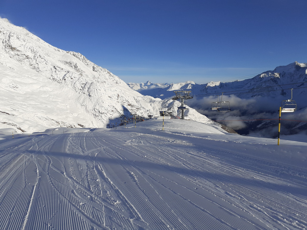 11 Längfluh, frühmorgens ganz oben am Sesselausstieg