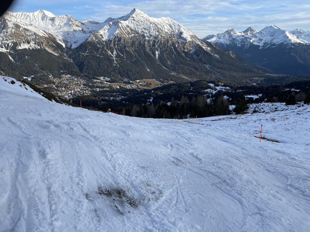 Piste 50 mit viel Gemüse auf der Piste...